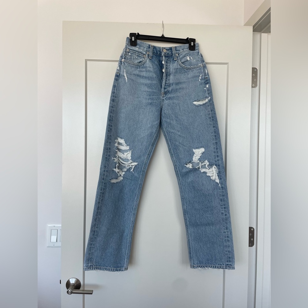 Agolde boyfriend pants size 25 (definitely oversized so I sized down)